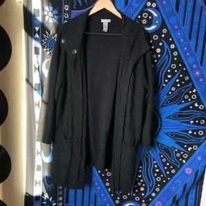 CATHERINE’S Long Black Knit Cardigan